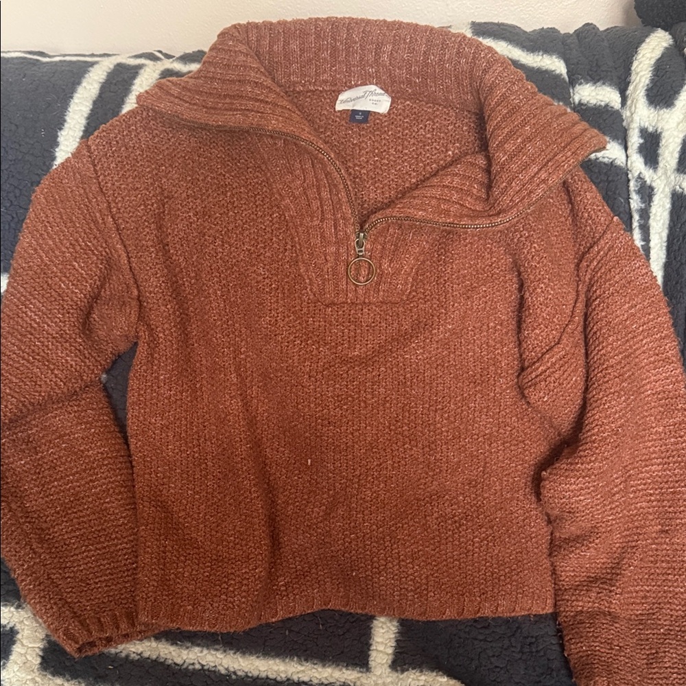 Universal Threads rust orange quarter zip pullover Sweater